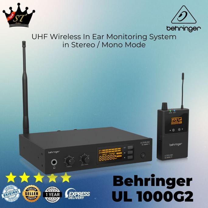 Promo Behringer Ul 1000G2 Wireless In Ear Monitor Iem Nirkabel Uhf Monitoring Panggung Stage Headpho