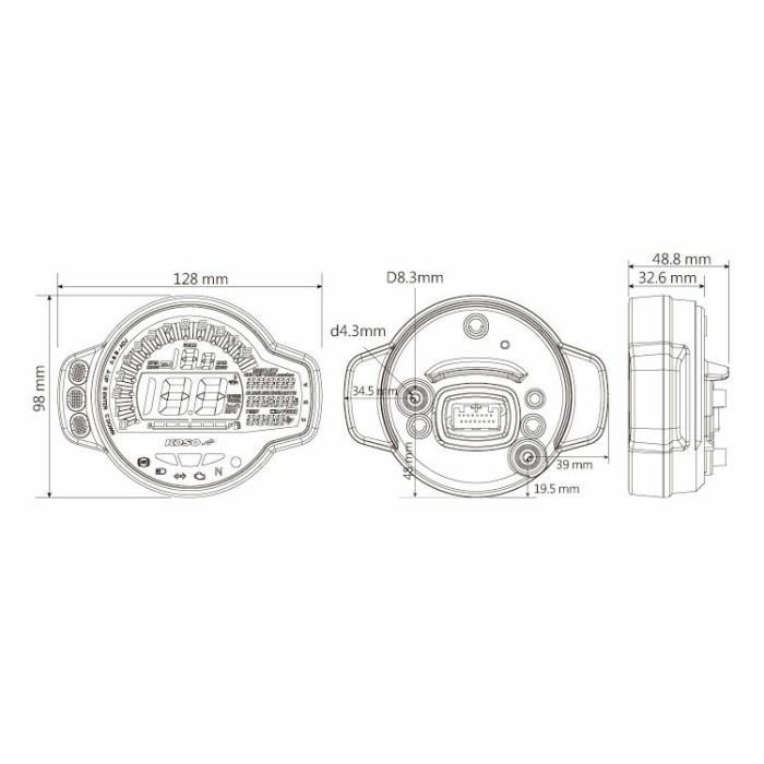 Koso Original Digital Lcd Ms01 Universal Speedometer Koso Univesal Original Dan Terpercaya