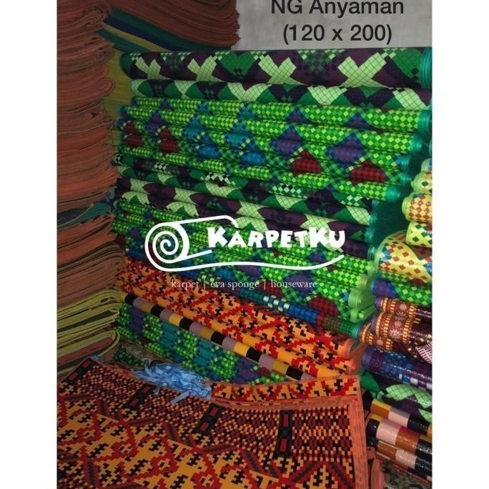 [Garfield Mat] Karpet / Tikar Lantai Plastik Spon Eva - Anyaman Batik Original