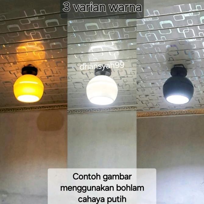 Kap Lampu Bulat Plafon Lampu Hias Atap / Langit-Langit Gold Hitam Putih Plastik Original