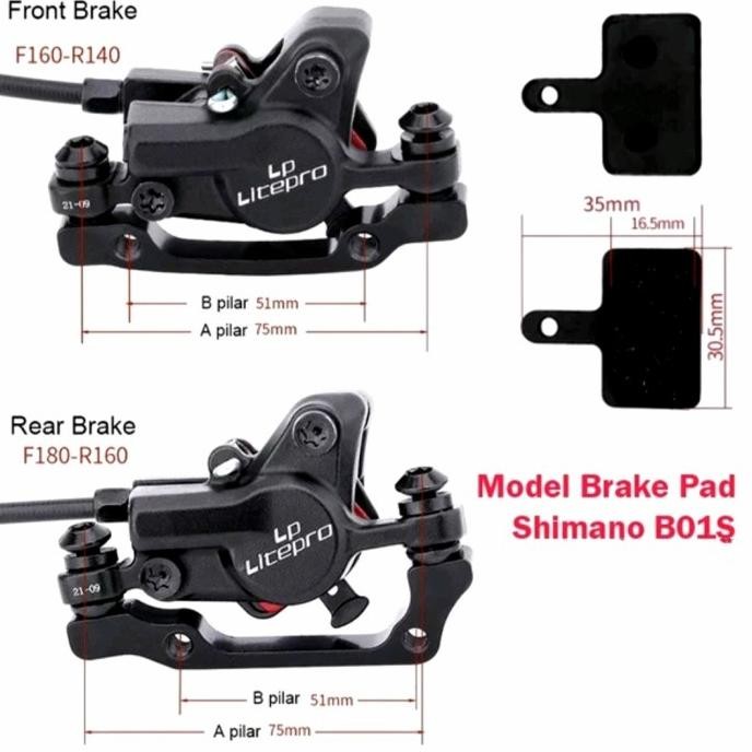 LITEPRO REM HIDROLIK SEPEDA LITEPRO DEPAN BELAKANG