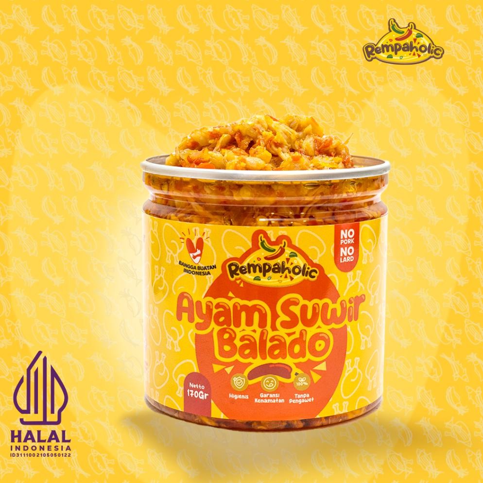 

TERMURAH Rempaholic - Sambal Ayam Suwir Balado 170 Gr - Makanan Instan Siap Saji Siap kirim