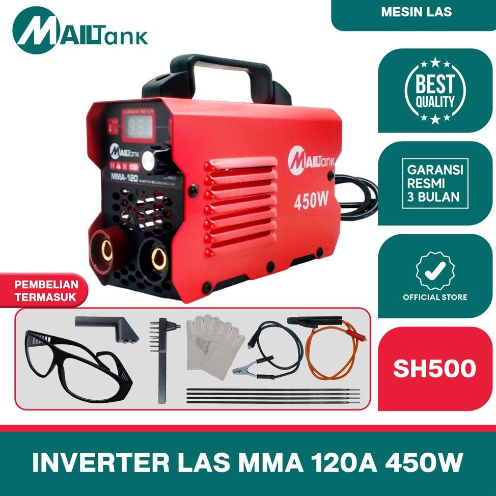 Mailtank SH mesin las 450 Watt MAILTANK Inverter Welding Machine Travo Las MMA120A Mesin Trafo Las L