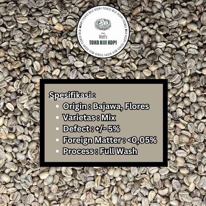 

Promo Green Bean Kopi Arabika Flores Bajawa Full Wash Grade 1 Komersial - 1 Kg