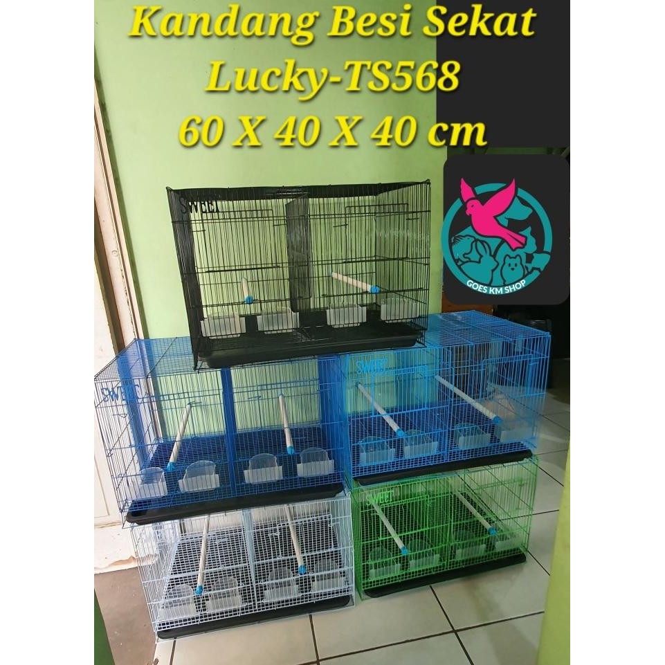 Ready TS568 LUCKY KANDANG SEKAT BESI P.60 x L.40 x T.40 CM KOTAK LUCKY KANDANG SEKAT UMBARAN BURUNG 