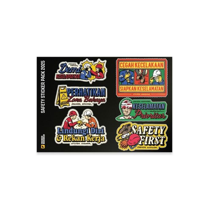 

ready Engineer Workwear - Paket Stiker Keselamatan Kerja Sticker Paper murah