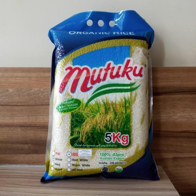 

Ready BERAS PUTIH ORGANIK MUTUKU 5kg