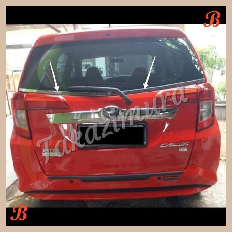 [TZM] LIS LIST PINTU KACA BELAKANG CHROME MOBIL SIGRA