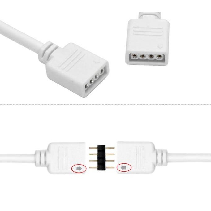 Tersedia Tripledi Kabel Splitter 4 Pin Led Strip Rgb 2385 5050 Konektor Cabang 1 To 2 3 4 Cable Male