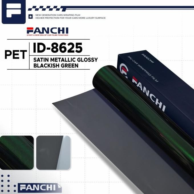 

ready 50CM Sticker FANCHI ID-8625 Satin Metallic Glossy Blackish Green /50CM murah