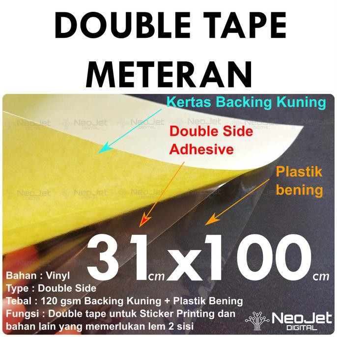 

ready Laminasi Dingin 2 sisi Double Side Adhesive Sheet 31 cm x 100 cm murah