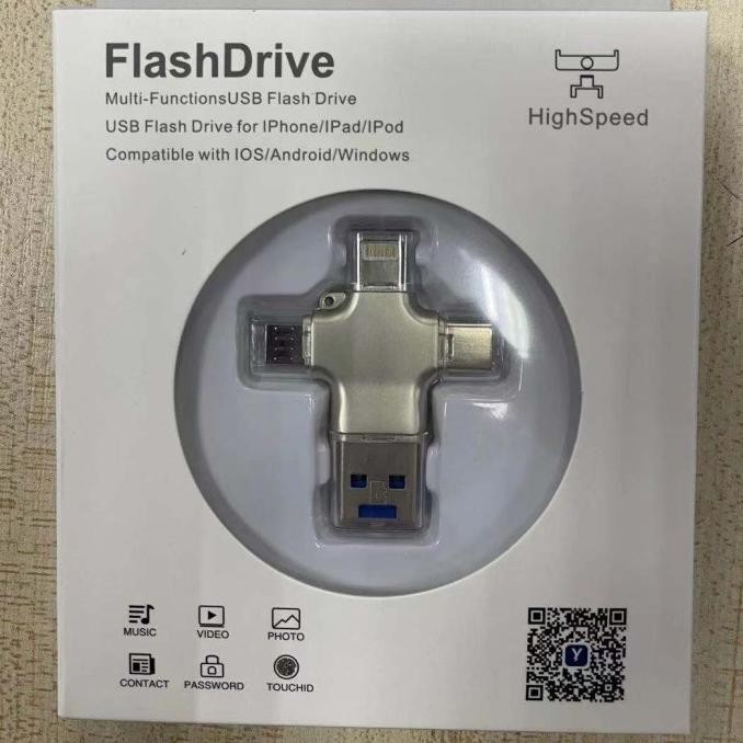 BEBAS ONGKIR - FlashDisk otg 4 in 1 usb multi functions