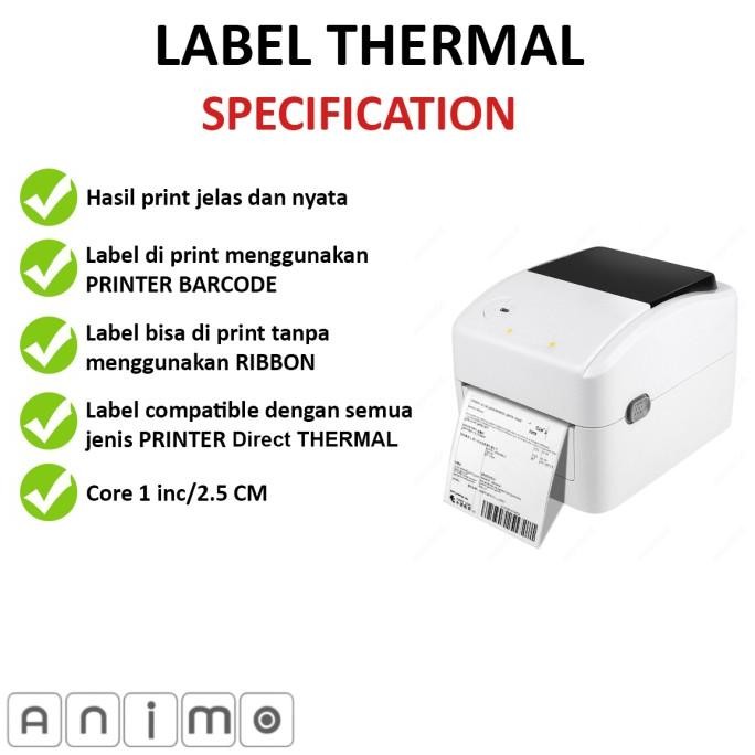 

ready LABEL THERMAL 70X50 = 1.000 Pcs - BARCODE Thermal 70 X 50 MM - 70 mm X 50 mm - 7 x 5 cm ISI 1000 PCS murah