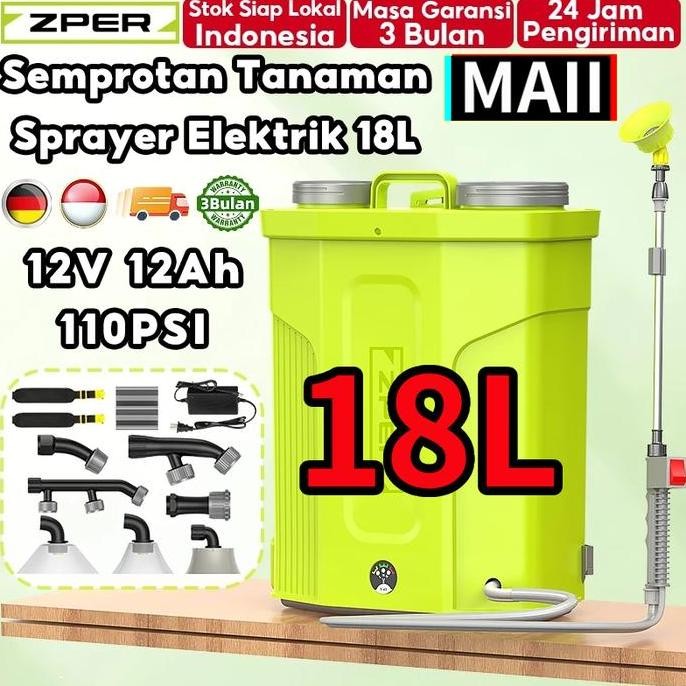 CODZPER Alat Semprot Tangki Sprayer Manual 18 Liter Elektrik ZP029 semprotan pertanian tangki sempro