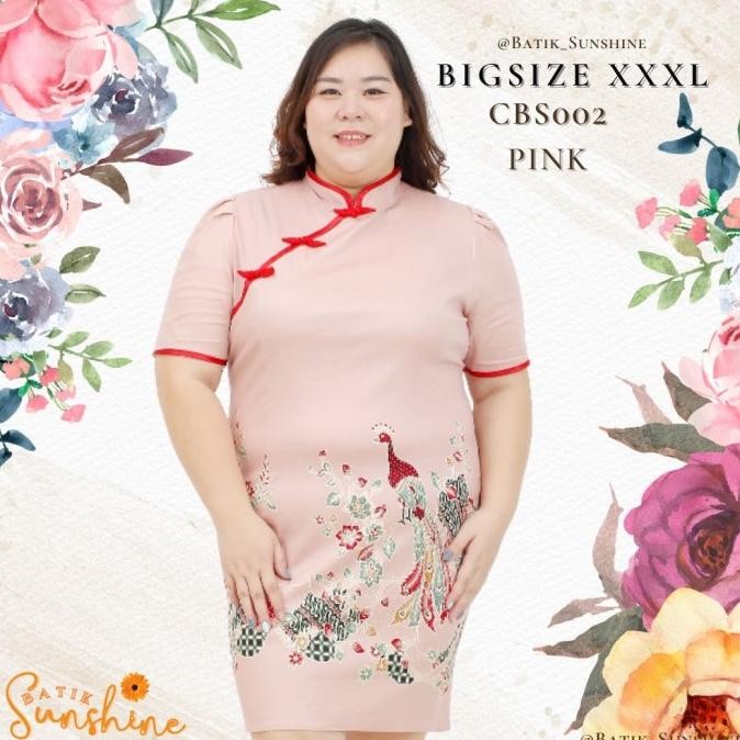Promo Cheongsam Sangjit Dress Batik Wanita size XXXL/Jumbo/Big Size CBS002(2