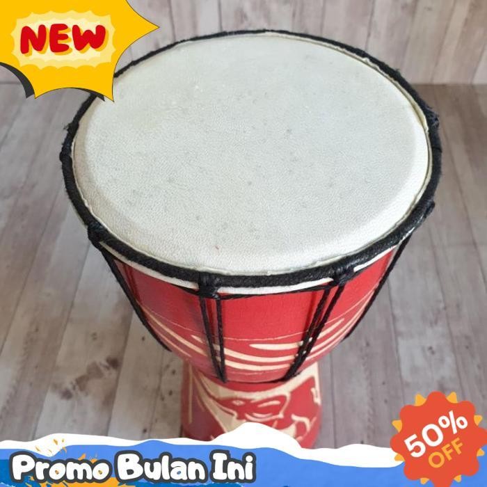Today Mainan Kendang Jimbe Mini Alat Musik Gendang Jimbe Anak Kecil Motif Ukir Untuk Hiasan Souverni