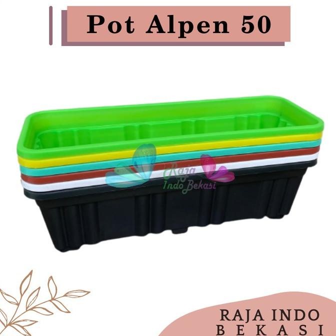 Pot Segi Panjang Murah Plastik 50cm Kotak Besar Tempat Tanaman Bunga