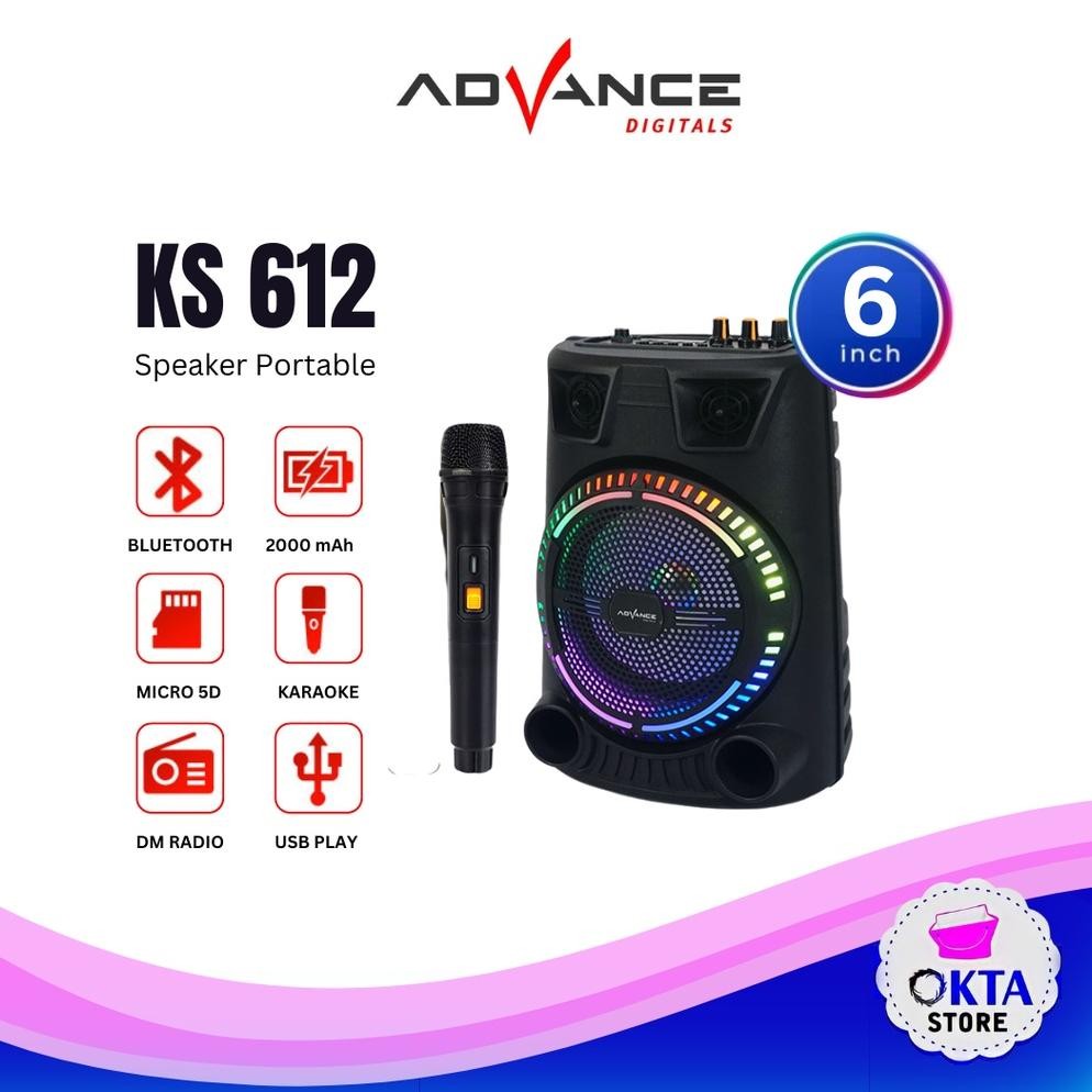 Advance Speaker Bluetooth KS612 6,5 inch Free Mic KS-612