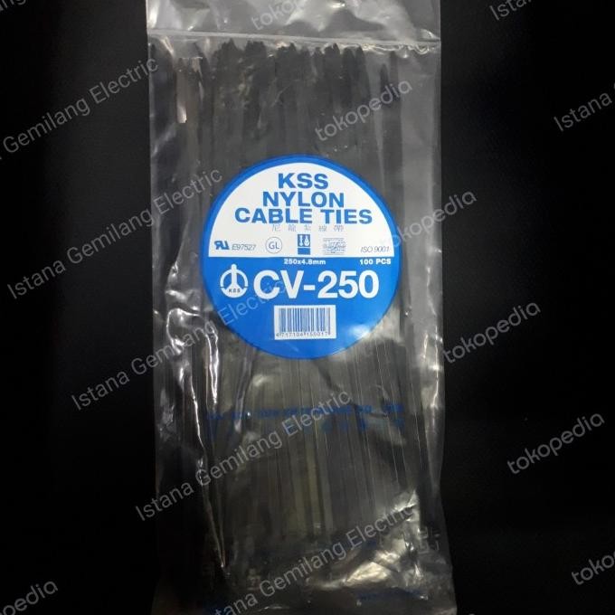 

tyS KSS NYLON CABLE TIES CV-250/25CM X 4,8MM HITAM