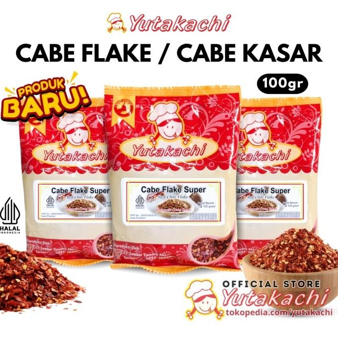 

Cabe Flake 100gr Yutakachi / Cabe Kasar / Chili Flakes / bisa untuk Chili Oil