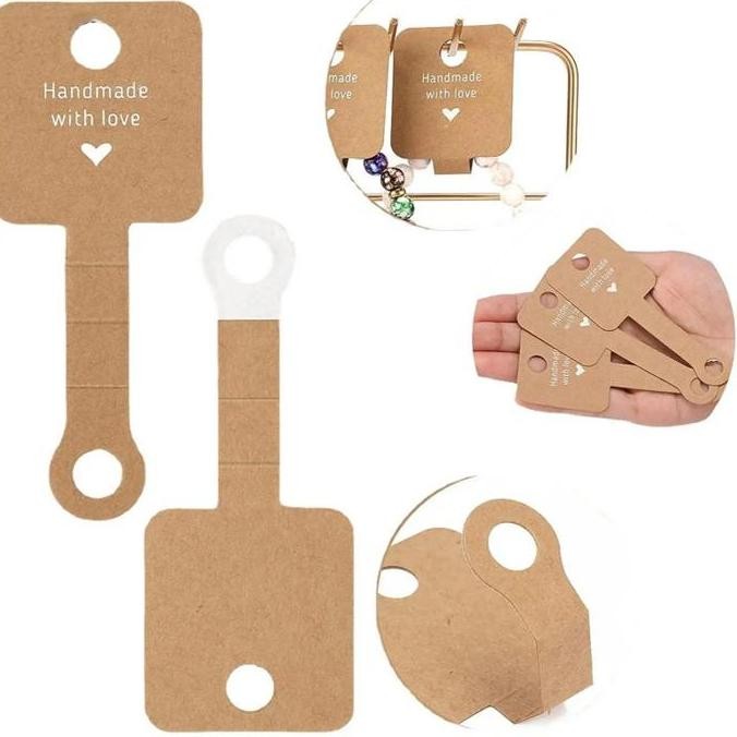 

ready 100pcs/Set Label Perhiasan Gantung 4x10.2cm Label Harga Perhiasan Label Kalung Label Gelang Label Cincin murah
