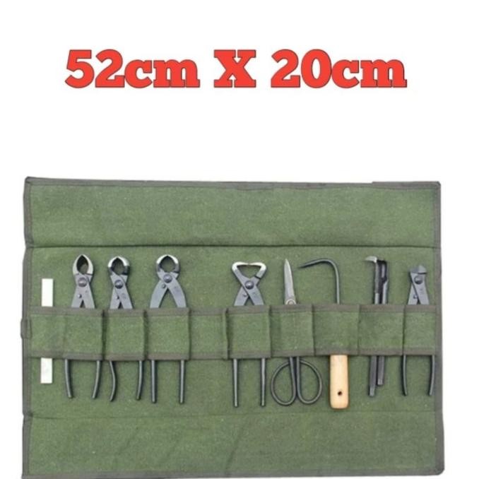 tas alat bonsai gulung maxwam alat bonsai set tools murah