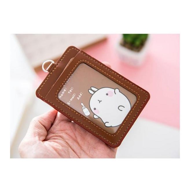 

tyS 2 NAME TAG KULIT PU. GANTUNGAN ID CARD, KALUNG ID CARD WATERPROOF