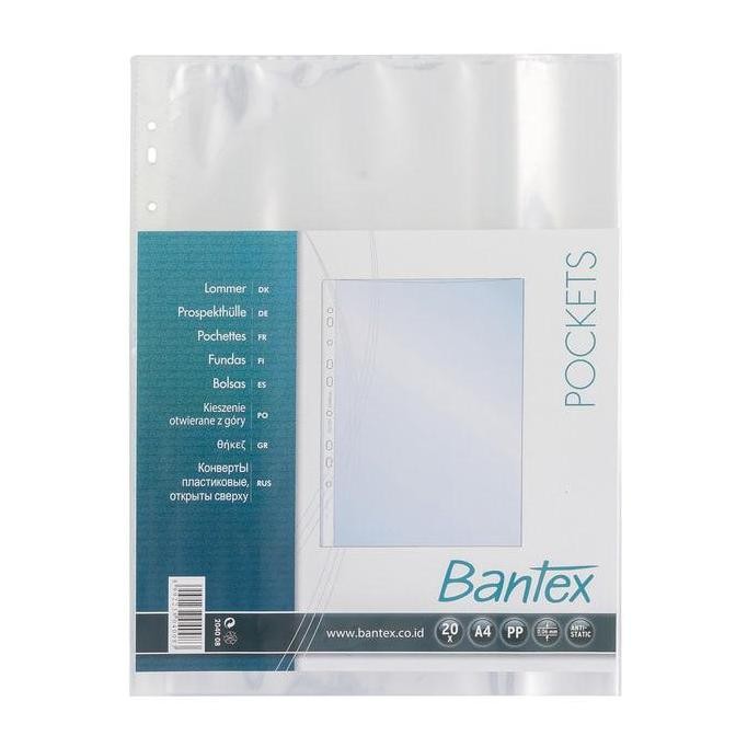 

tyS PP Pocket Bantex A4 Clear 8040