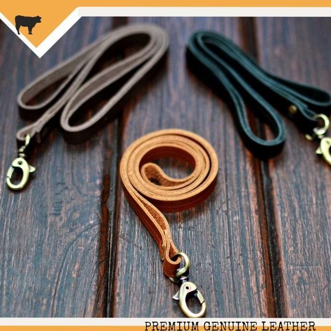 

tyS GENUINE LEATHER TALI ID CARD LANYARD NAME TAG GANTUNGAN TALI ID CARD