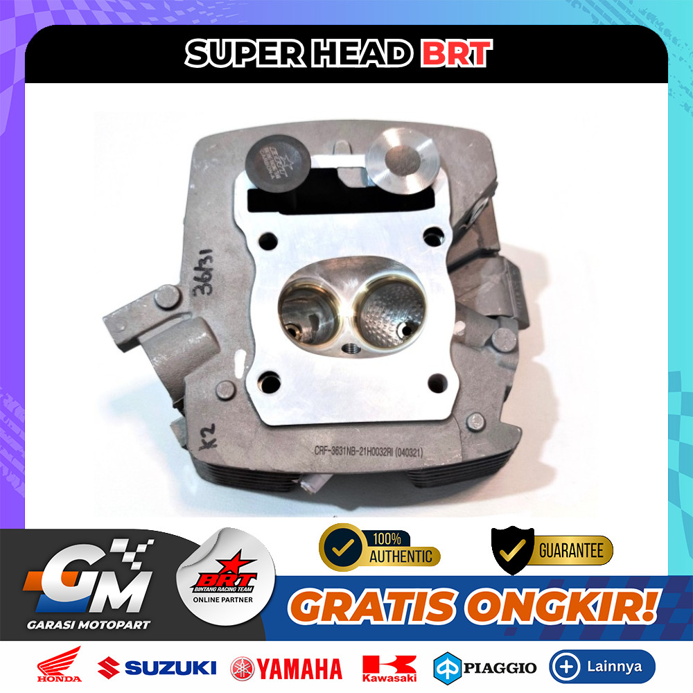 Super Head BRT Albronze 22/19 Yamaha Jupiter MX Vixion Old MX King New Vixion Advance  Baru Berkuali