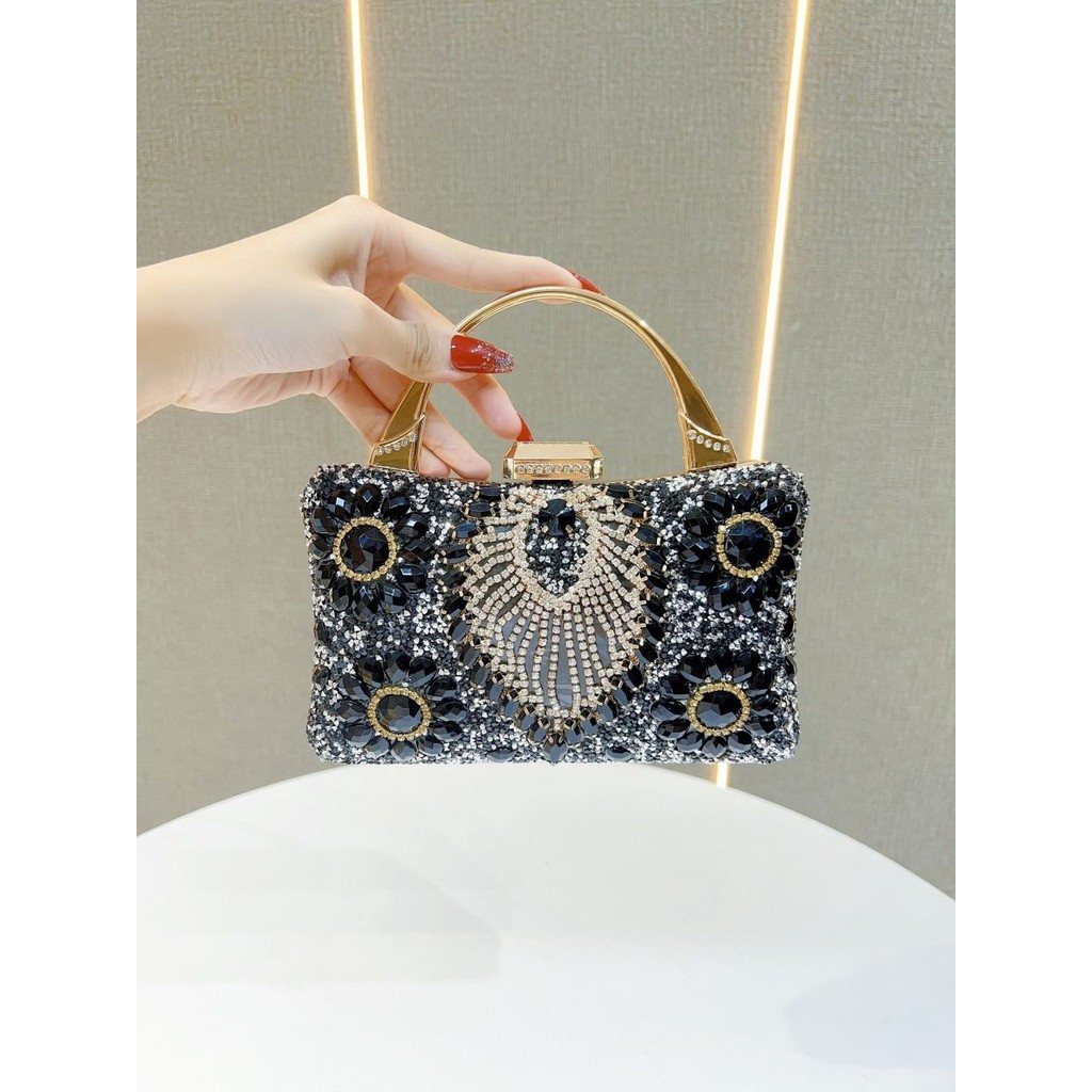 Tas Malam Wanita Berhias Berlian untuk Wanita Terhormat/Tas Tangan Cheongsam yang Cocok untuk Pesta 