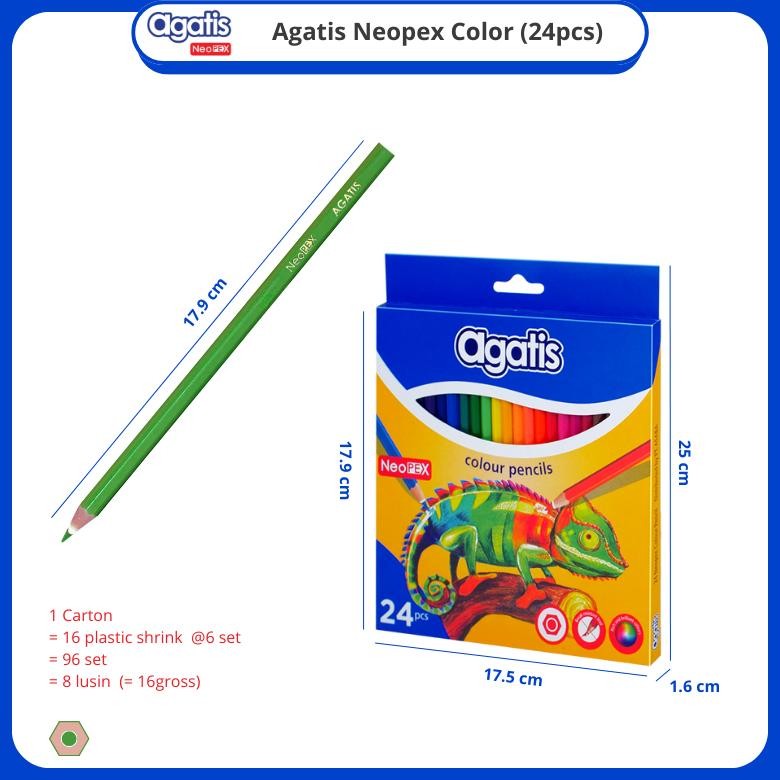 

Agatis - Pensil Warna Neopex Eco Hexagonal - 24 Warna murah