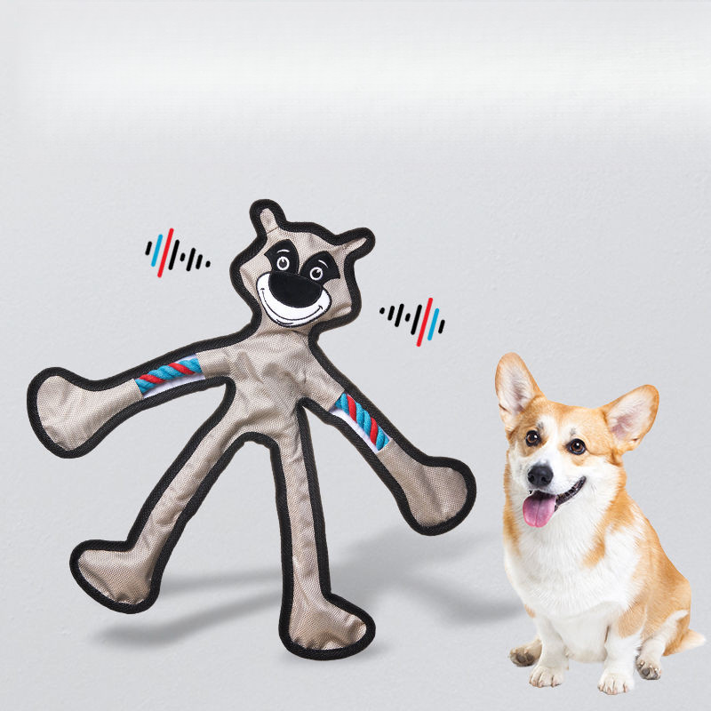 Planet Ekor COD  Mainan anjing boneka mewah suara gigi menggiling dan mengunyah boneka anjing golden