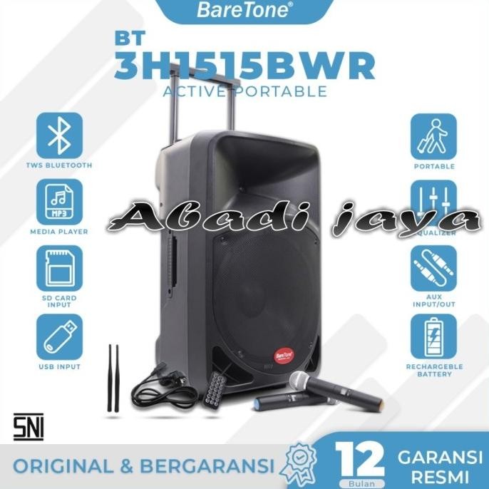 portable wireless baretone bt 3h1515bwr baretone bt3h1515bwr