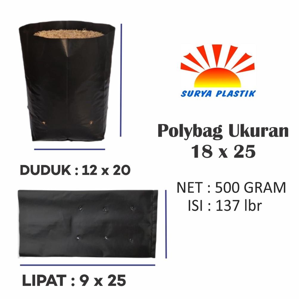 Polybag / Polibeg / Polibag Media Tanam Ukuran 18X25 Harga Grosir