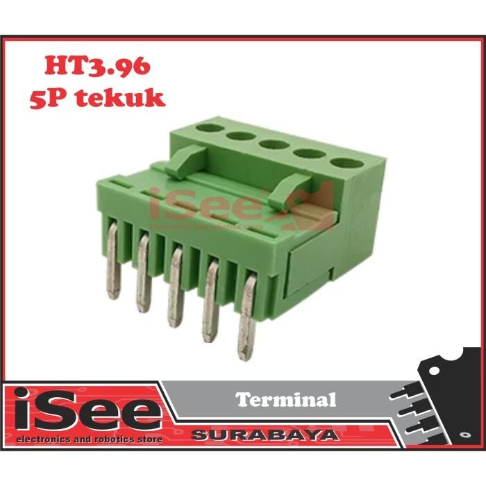 HT3.96 green HT3.96mm 5p Tekuk L terminal block connector HT396 pair