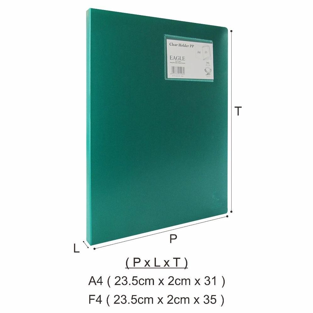 

Dokumen Keeper / Clear Holder / Document Keeper / Display Book EAGLE A4 / F4 20 Pocket Map File murah