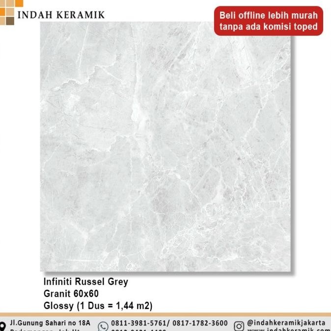 New HT Granite Tile Granit Infiniti Russel Grey 60x60 kw1
