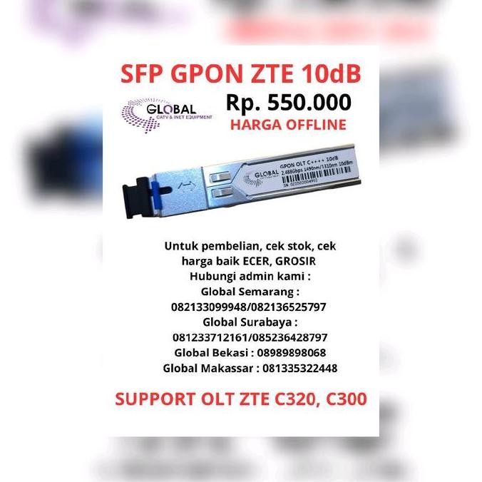 Sfp Gpon Zte 10Db Support Olt Gpon C320 Dan C300 New Stok