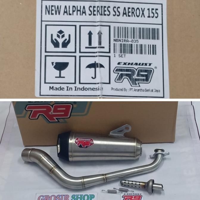 New KNALPOT R9 NEW ALPHA AEROX 155 R9 NEW ALPHA SERIES YAMAHA AEROX 155