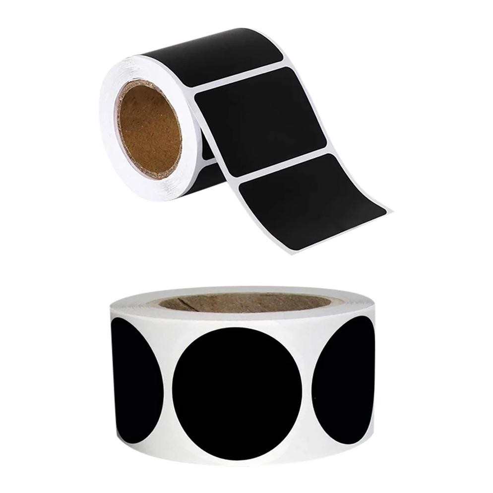 

Premium 120Pcs Stiker Label Hitam Multifungsi PVC Waterproof Chalkboard Label Sticker High Quality