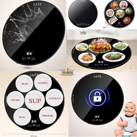 PEMANAS MAKANAN ELEKTRIK FOOD WARMER LISTRIK BUNDAR 80CM BISA DIPUTAR
