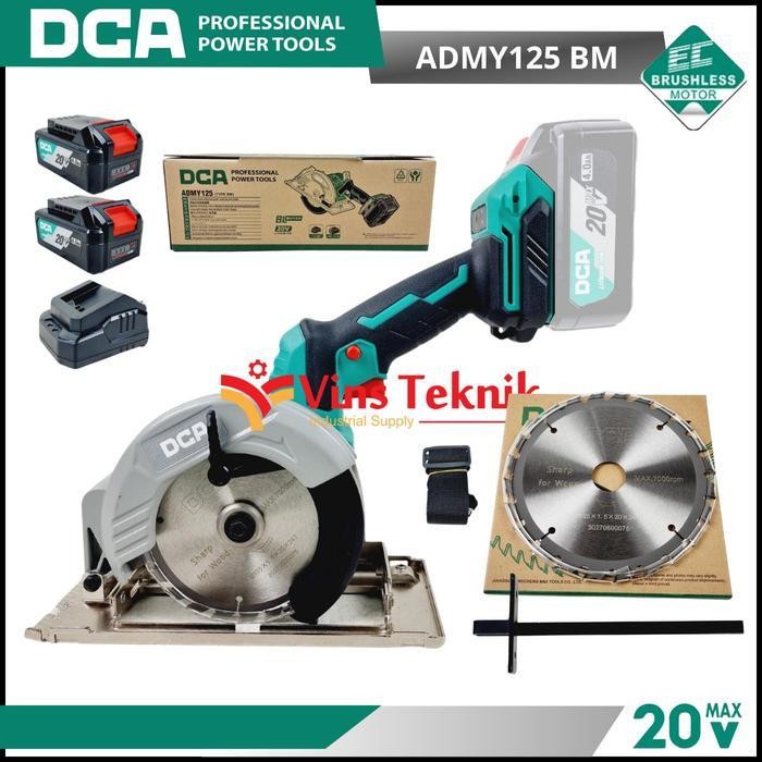 Cordless Brushless Circular Saw Mesin Gergaji Kayu 5" Dca Admy125 Admy 125 Original Dan Terpercaya