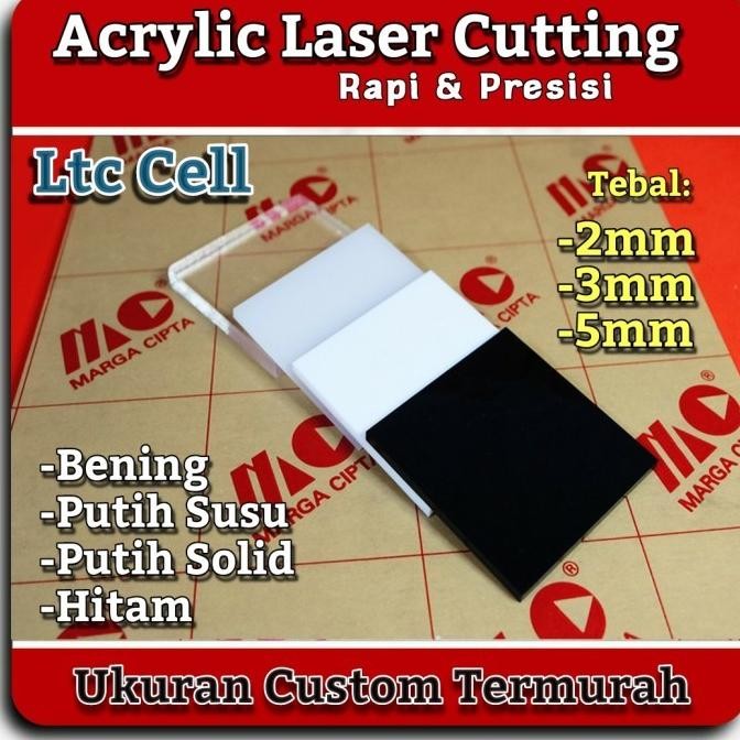 

redi Acrylic Bening - Hitam - Putih Susu - Putih Solid Akrilik Per 3.000