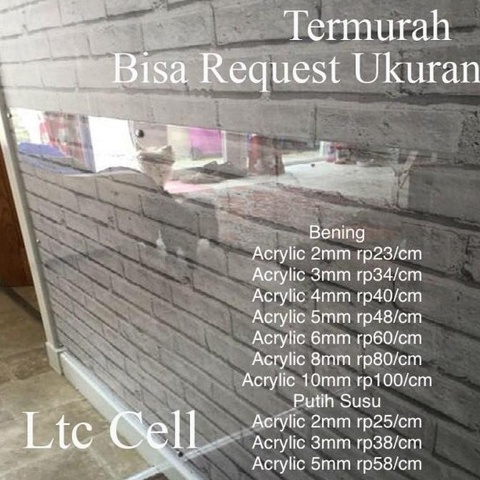 

redi Acrylic Bening 4mm 80x80cm Akrilik Lembaran Laser Cutting