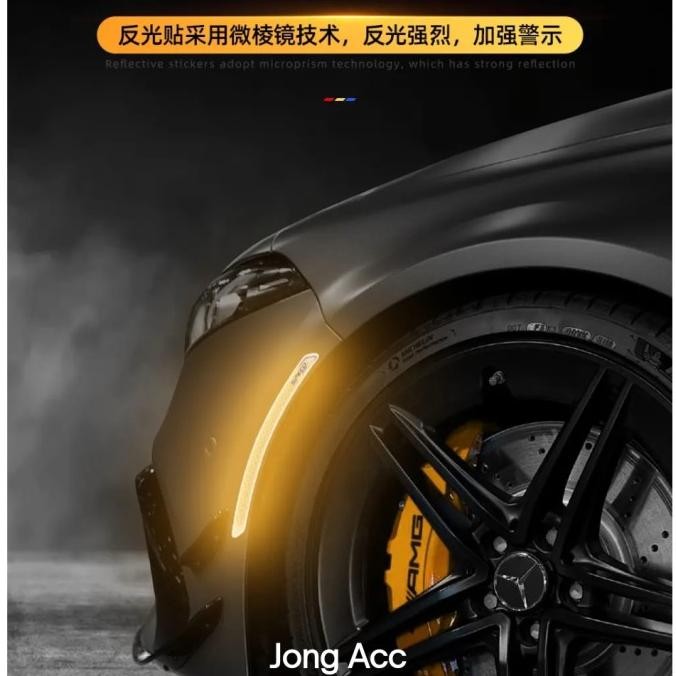 Stiker Alis Mobil Side Marker Bumper Mobil Reflektor Bahan Resin Timbul