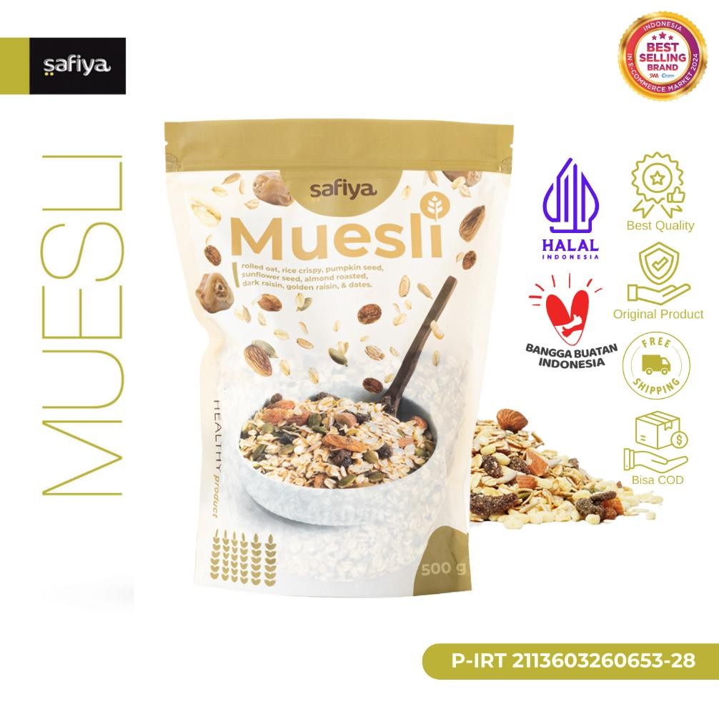 

TERMURAH Safiya Muesli Fruit & Seed 500 Gram Sereal Sehat Original Diet Siap kirim
