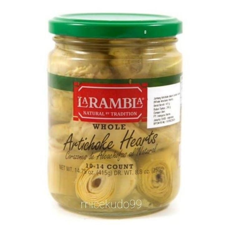 

TERLARIS LA RAMBLA ARTICHOKE HEARTS WHOLE 415GR / LARAMBLA Siap kirim
