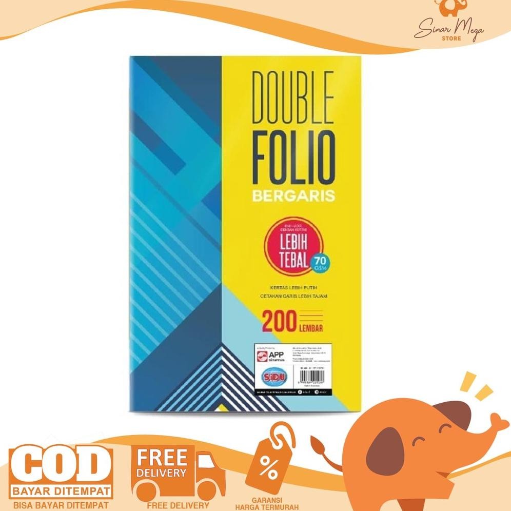 

rg-4 rq-56 SIDU Sinar Dunia Kertas Folio Bergaris 200sheets Berkualitas Original