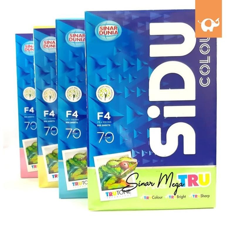 

jy-56 tg-342 SIDU Sinar Dunia F4 70gr Kertas Warna/ Color Paper Hemat Hemat